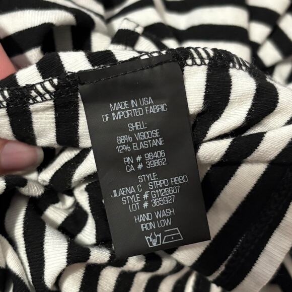 Theory Striped Short Sleeve Dress - Medium - Grey & White - Casual - Picture 9 of 16